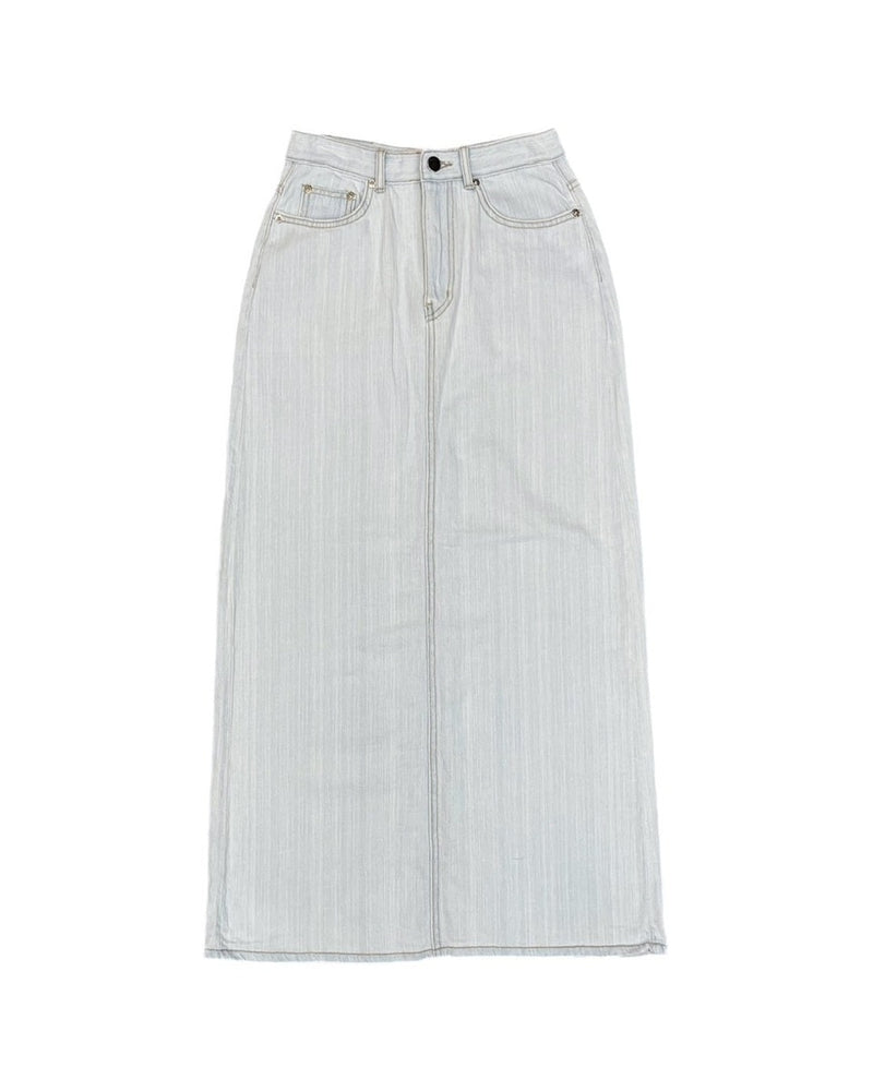 受注制【OaKS】maxi denim long skirt (2color)