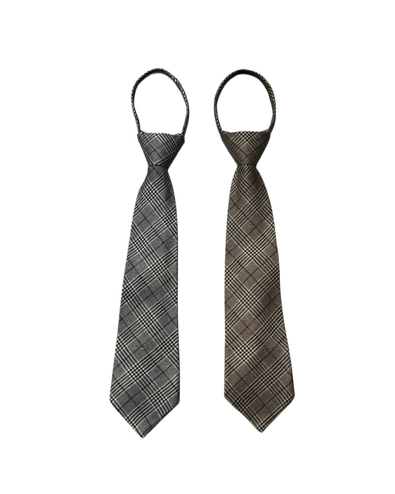 受注制【Never mind the XU】check necktie (2color)