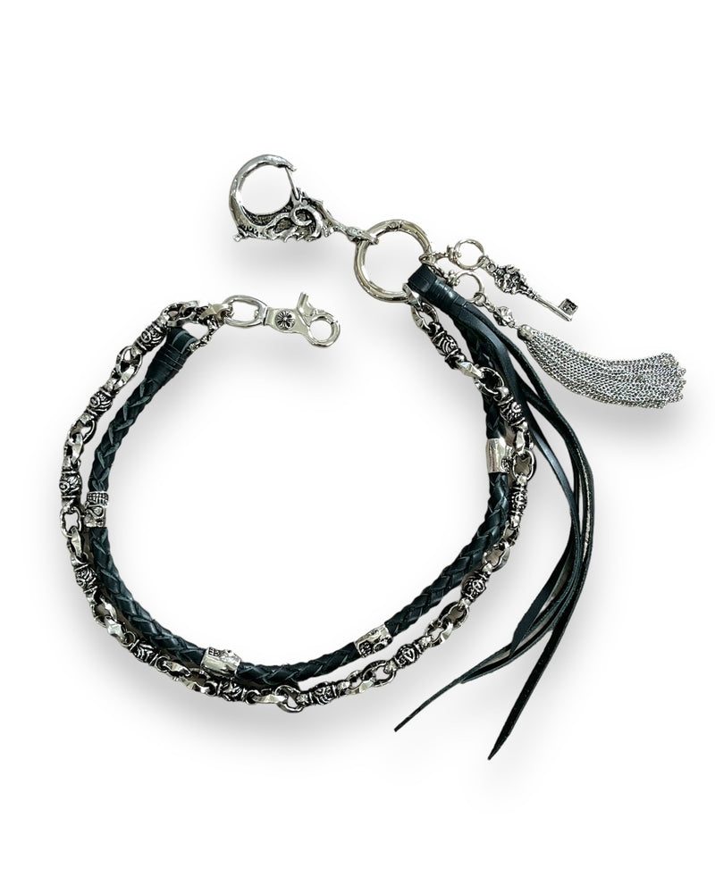 受注制【Bizarre Maiden】triple leather wallet chain