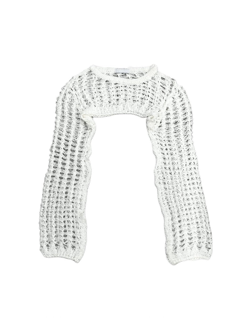 受注制【Never mind the XU】cropped summer knit (3color)