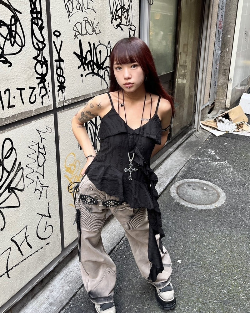 受注制【Never mind the XU】studs western belt