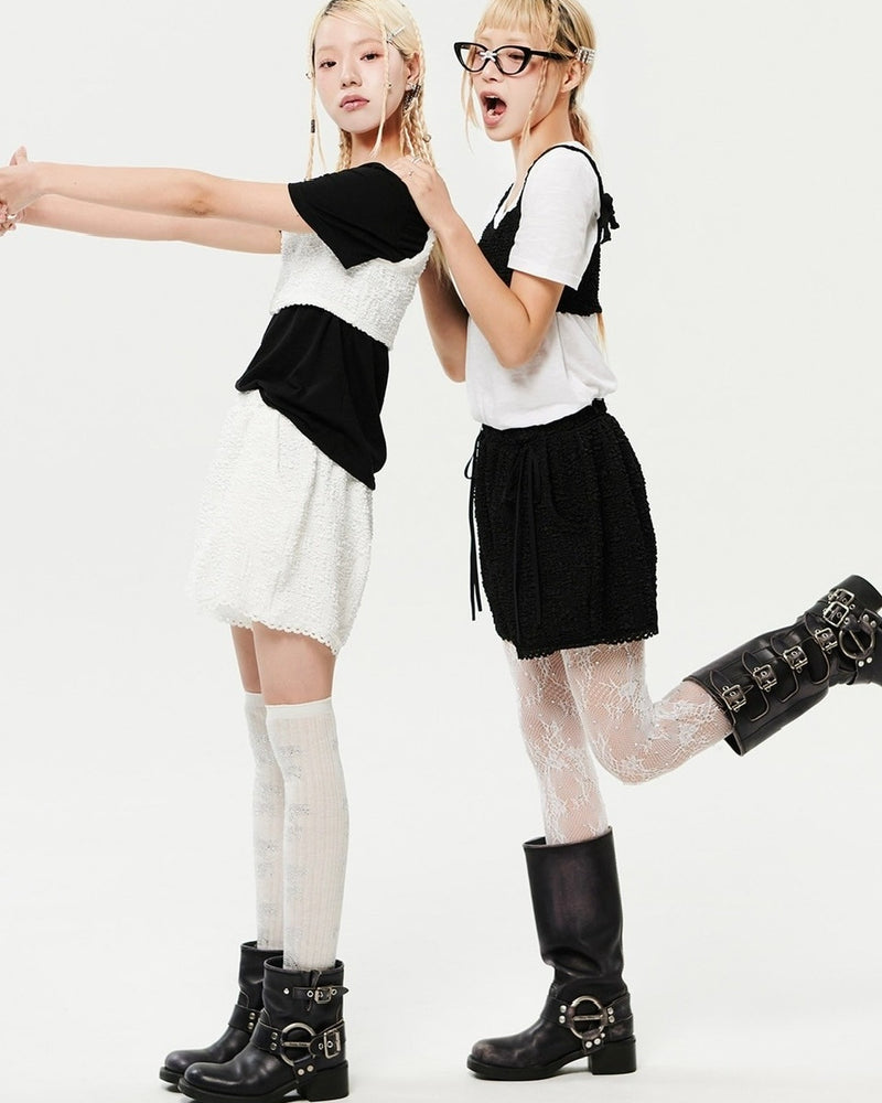 【HOLY NUMBER 7】Lace banded short pants