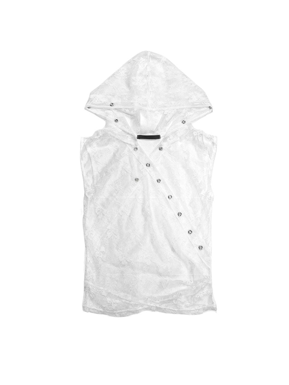 受注制【Never mind the XU】ribbon lace hoodie (2color)