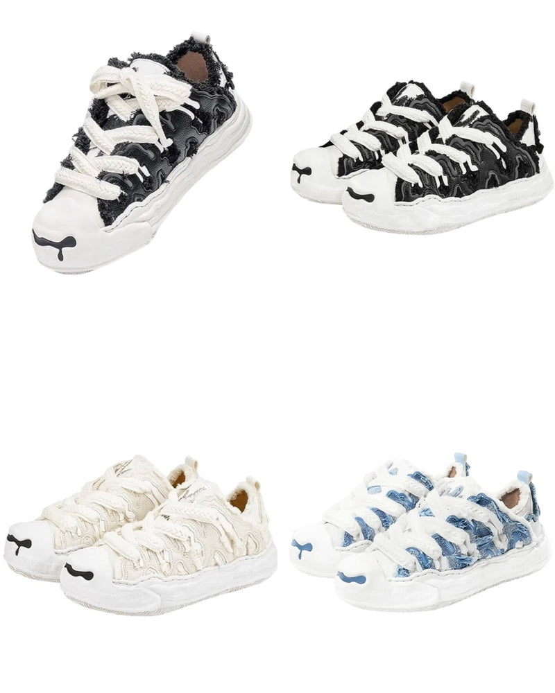 【H52】Canvas Cream Shoes