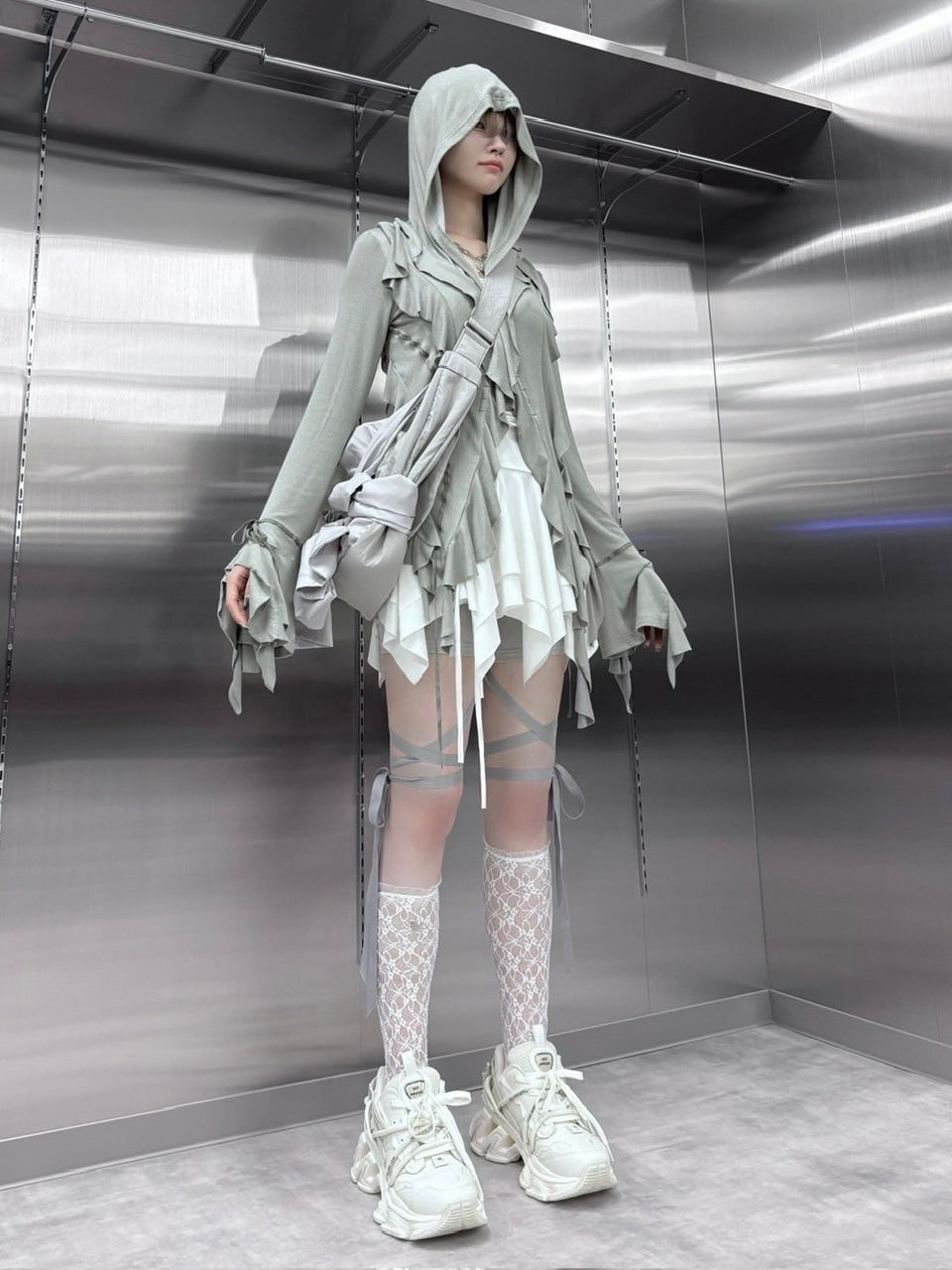 受注制【nmtc +】ribbon leggings (2color)