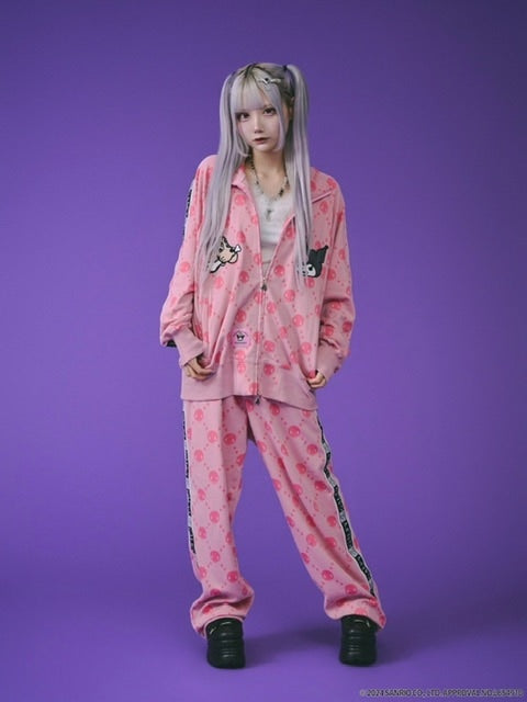 【GALFY×KUROMI】ドクロだらけセットアップ / 【ガルフィー×クロミ】ロゴジャージセットアップ