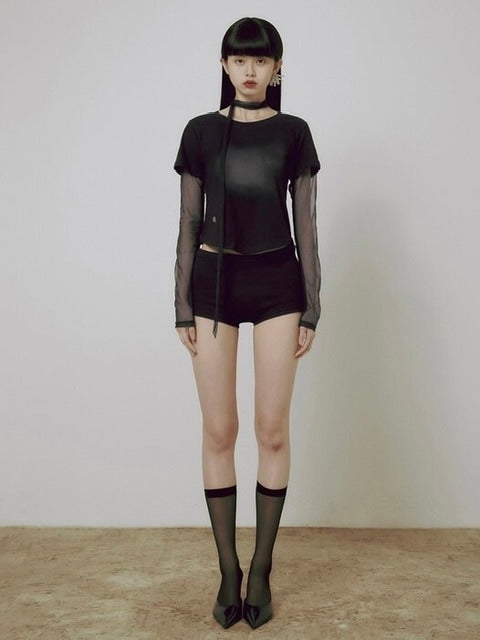 【FLAREUP】Sheer Vanish Scarf Long Sleeve