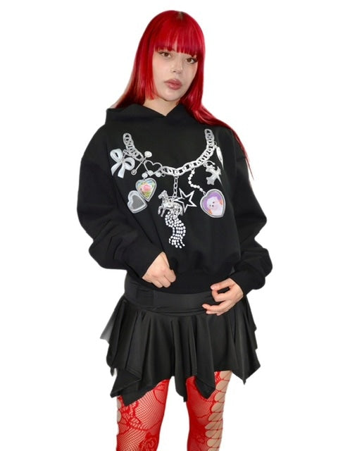 【HURJABOYACC】Puppy necklace hoodie