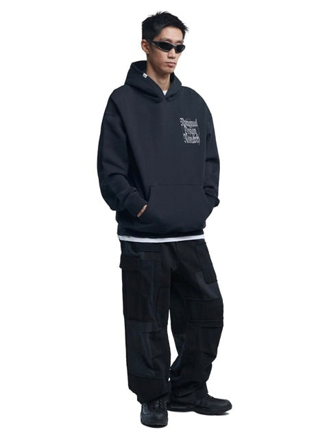 【NOMANUAL】MANERO HOODIE / 【ノーマニュアル】ロゴプリント長袖パーカー