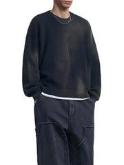 【NOMANUAL】SPRAY DYEING KNIT / 【ノーマニュアル】長袖ニット