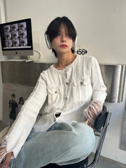 国際配送【LUV CODE】damage tweed jacket