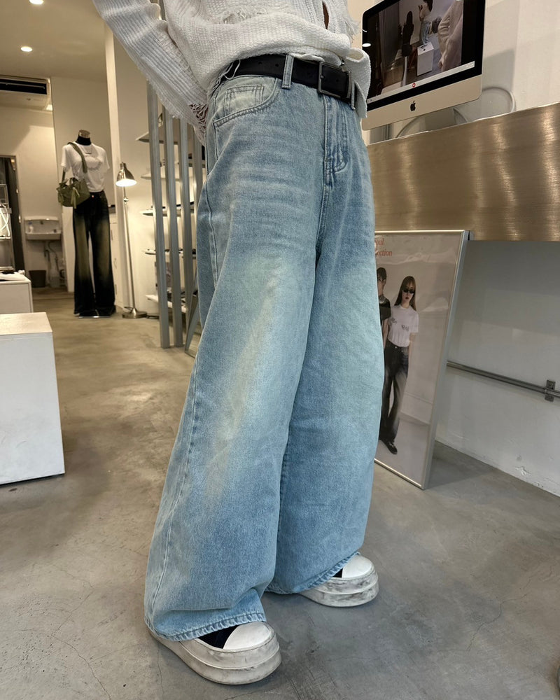 国際配送【LUV CODE】denim wide pants