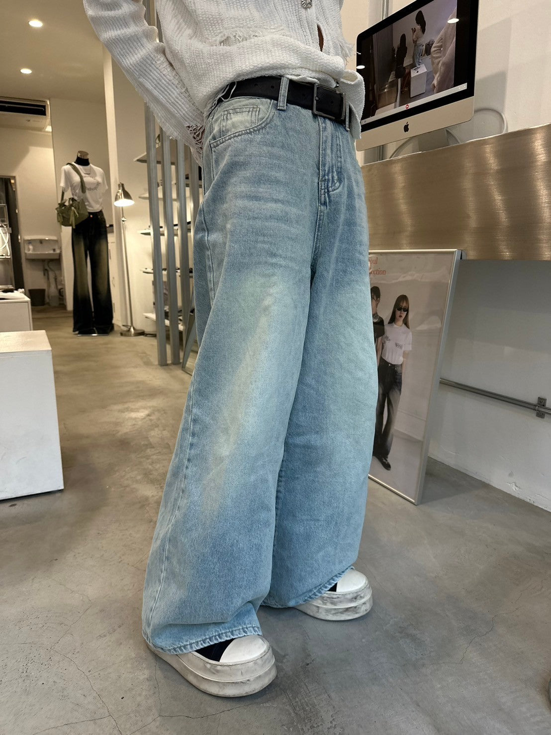 国際配送【LUV CODE】denim wide pants