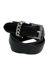受注制【Chikashitsu +】real leather chain belt