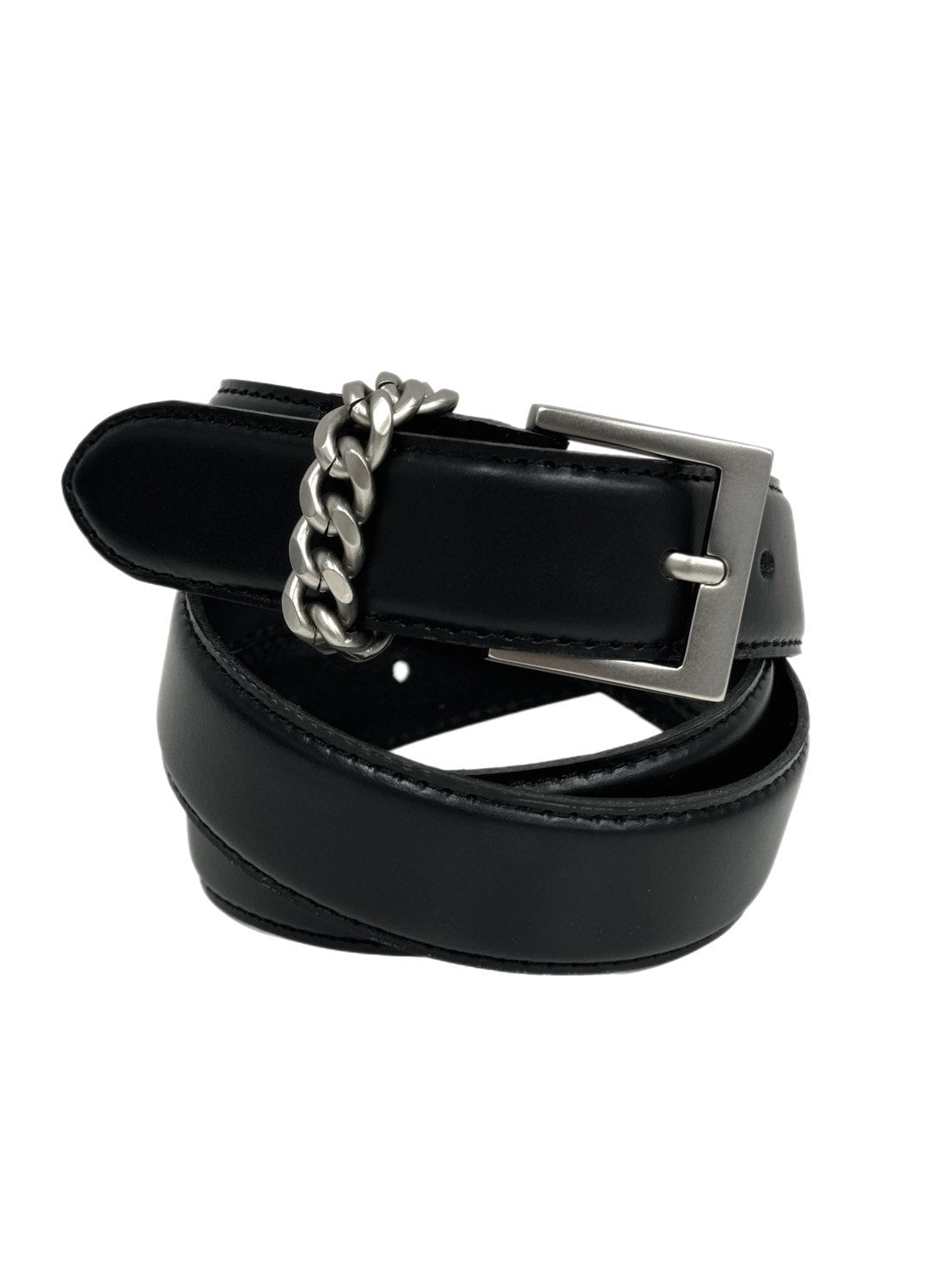 受注制【Chikashitsu +】real leather chain belt