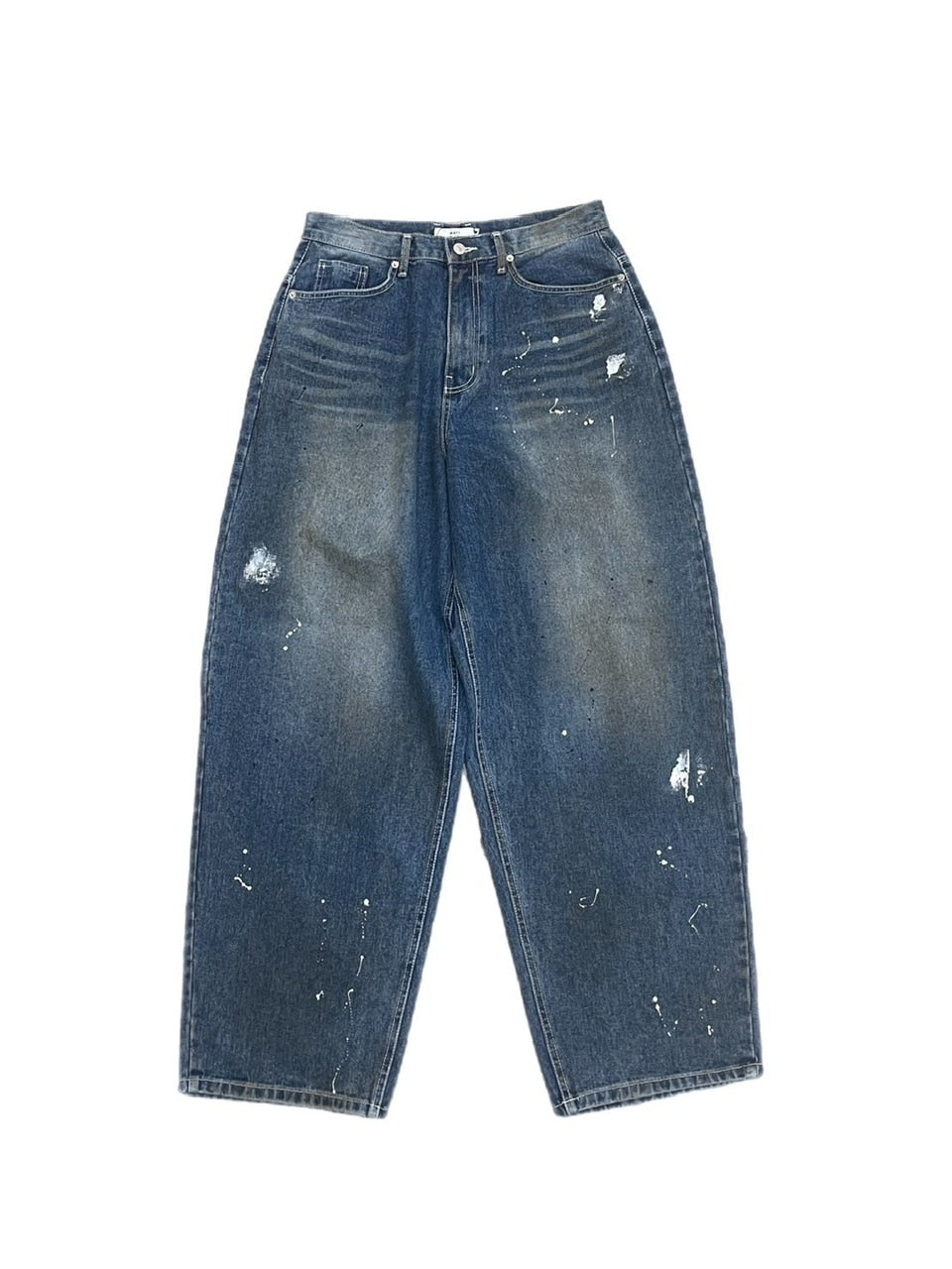 受注制【Chikashitsu +】painted buggy denim pants / 【チカシツプラス】ペイントバギーパンツデニムパンツ