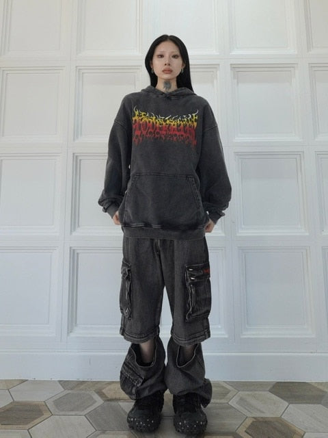 【LOVE KILLER】Graphic black letter logo hoodie