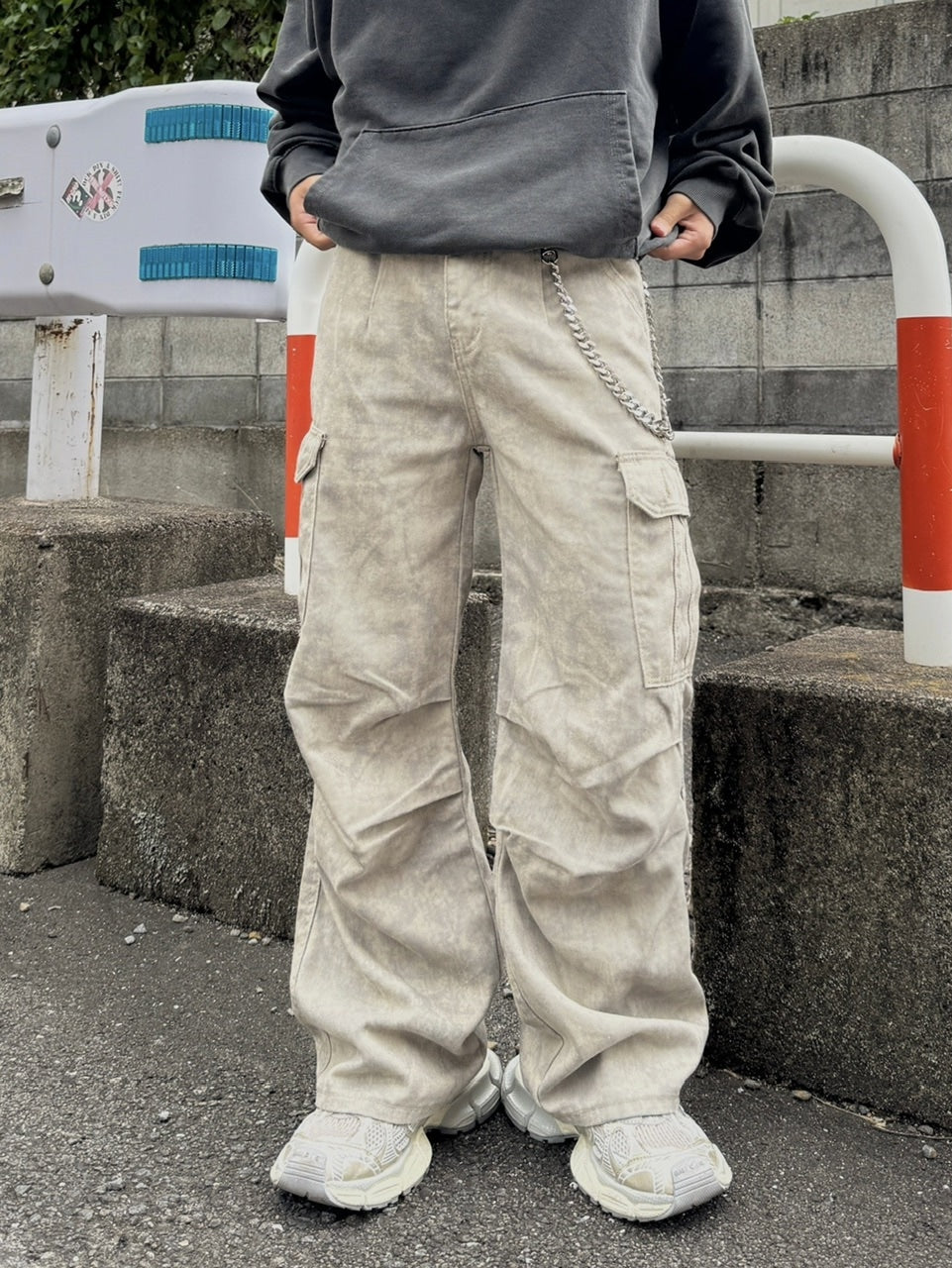 国際配送【RENOL】key holder set pattern denim pants