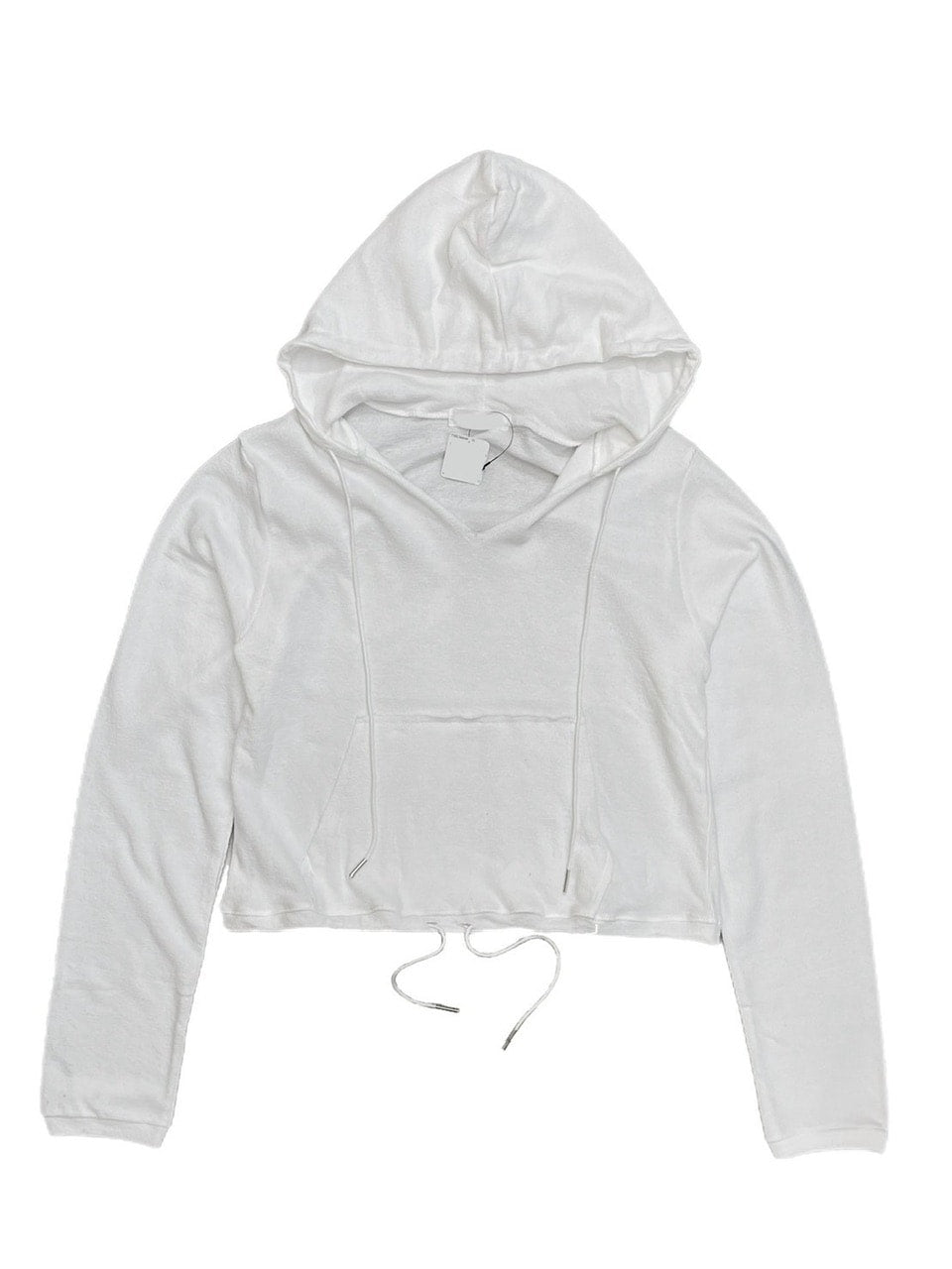受注制【oaks】cut off v neck cropped hoodie (2color)