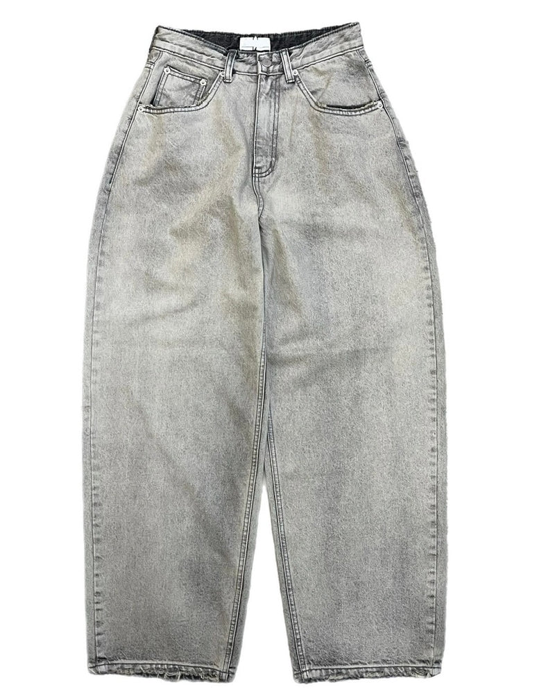 受注制【oaks】wash wide denim pants