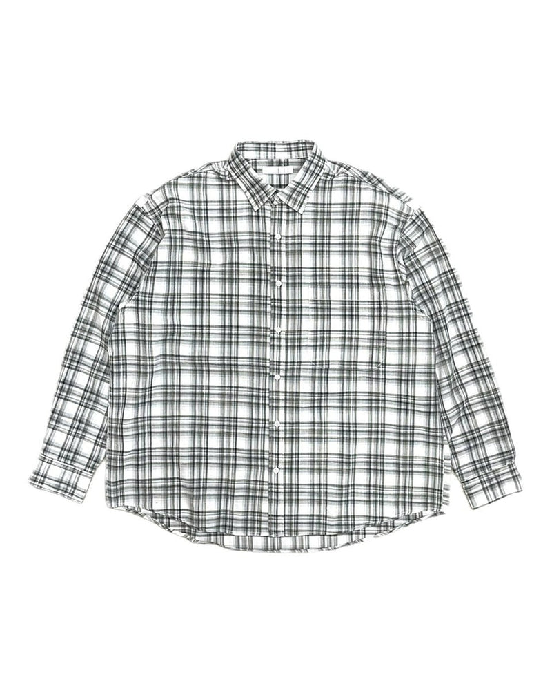 【Chikashitsu +】over fit check shirt (3color)