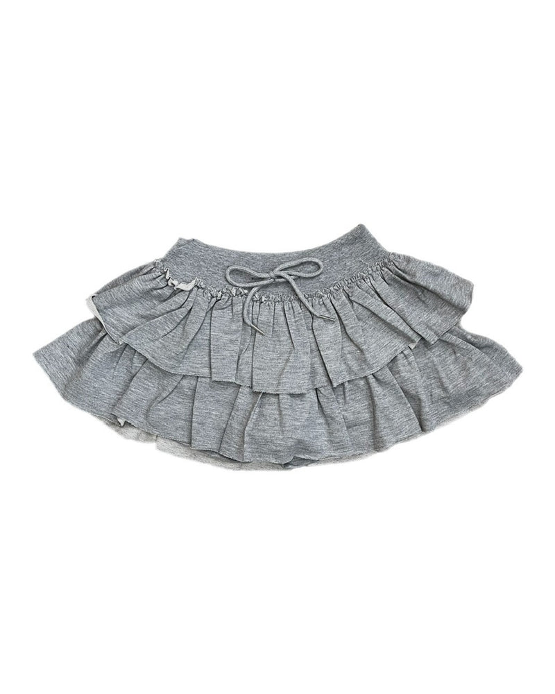 受注制【oaks】sweat frill mini skirt (3color) / 【オークス】スウェットフリルミニスカート