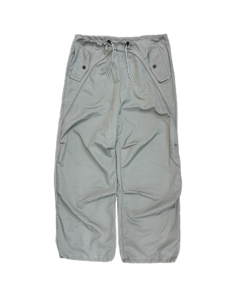 受注制【oaks】tuck design nylon wide pants (2color)