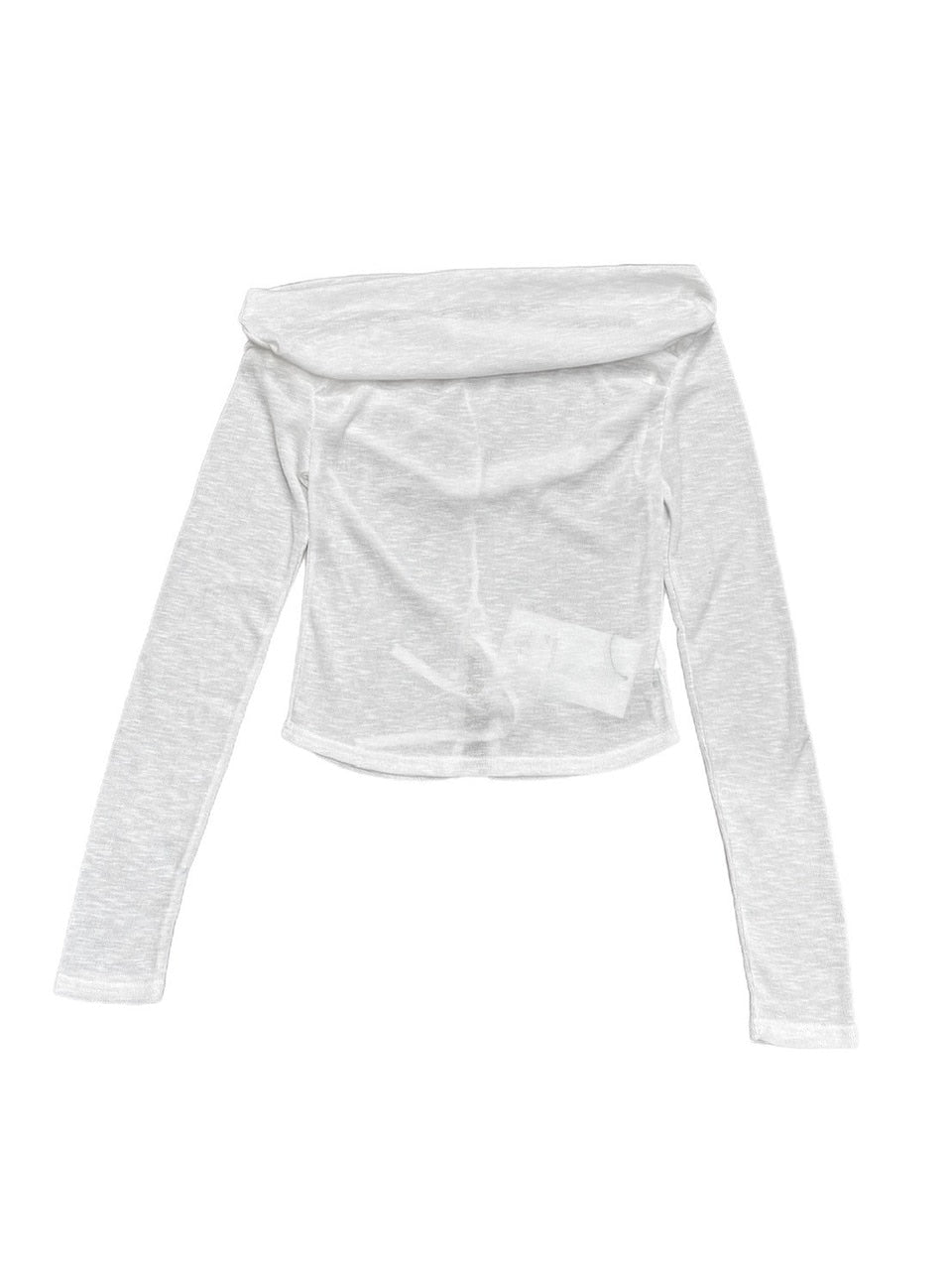 受注制【oaks】see-through back ribbon long sleeve (3color)
