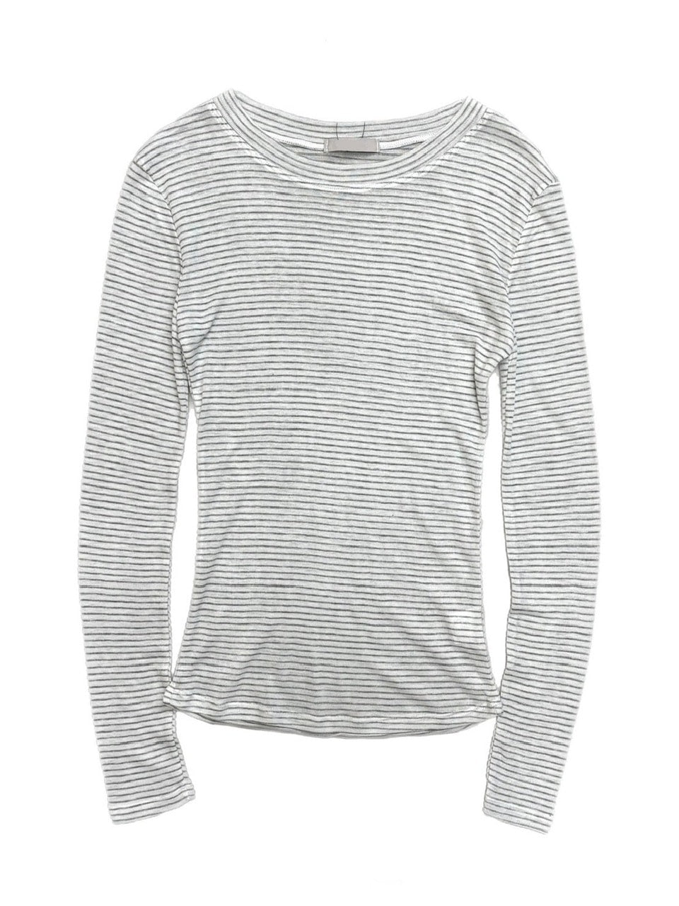 受注制【oaks】see-through stripe long sleeve (3color)
