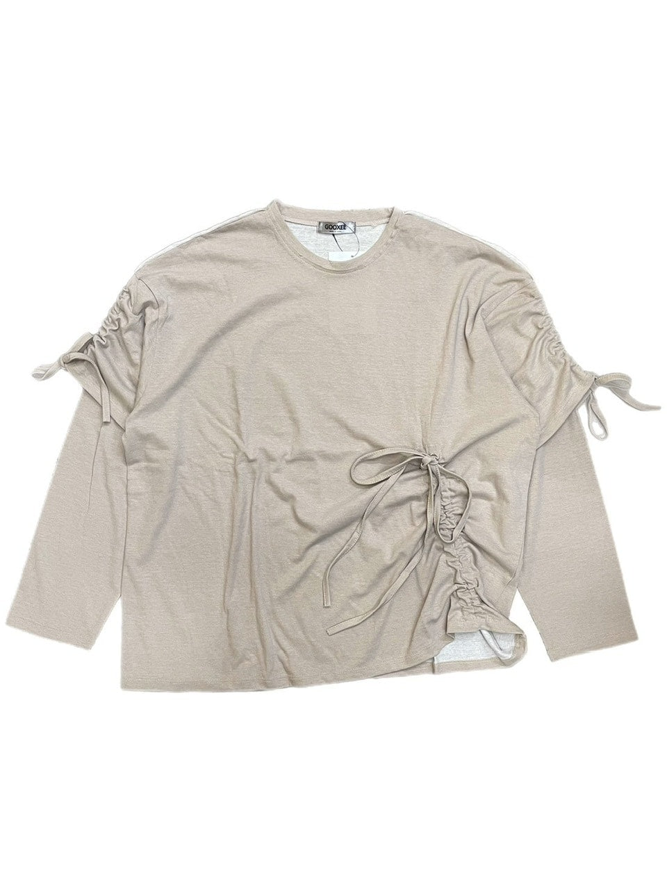 受注制【oaks】oversized shirring layered long sleeve (3color)