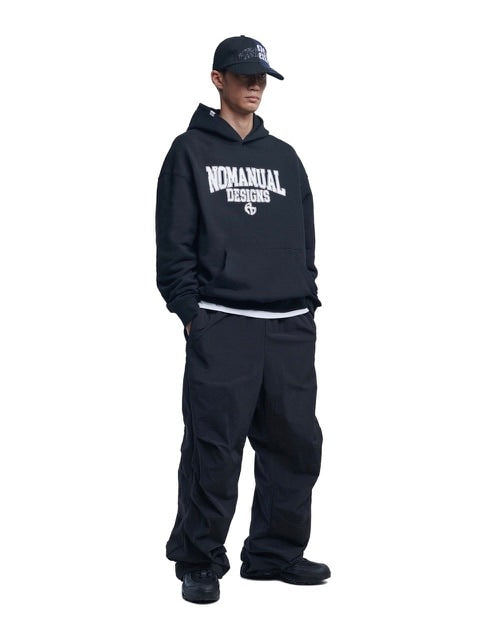 【NOMANUAL】A.L HOODIE / 【ノーマニュアル】ロゴプリント長袖パーカー