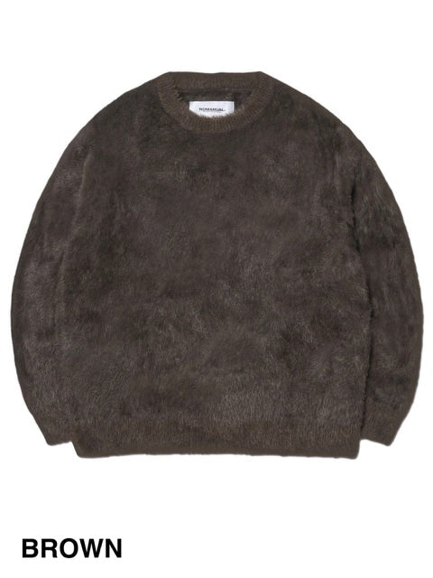 【NOMANUAL】CROPPED HAIRY KNIT 2 / 【ノーマニュアル】クロップドヘアリー長袖ニット