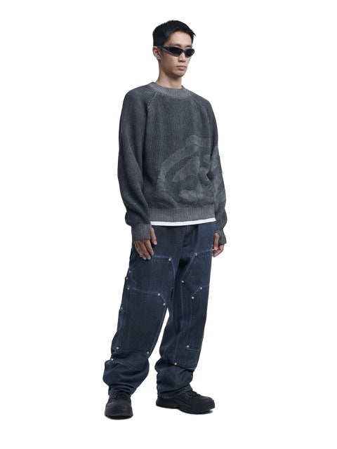 【NOMANUAL】L.S WASHED KNIT