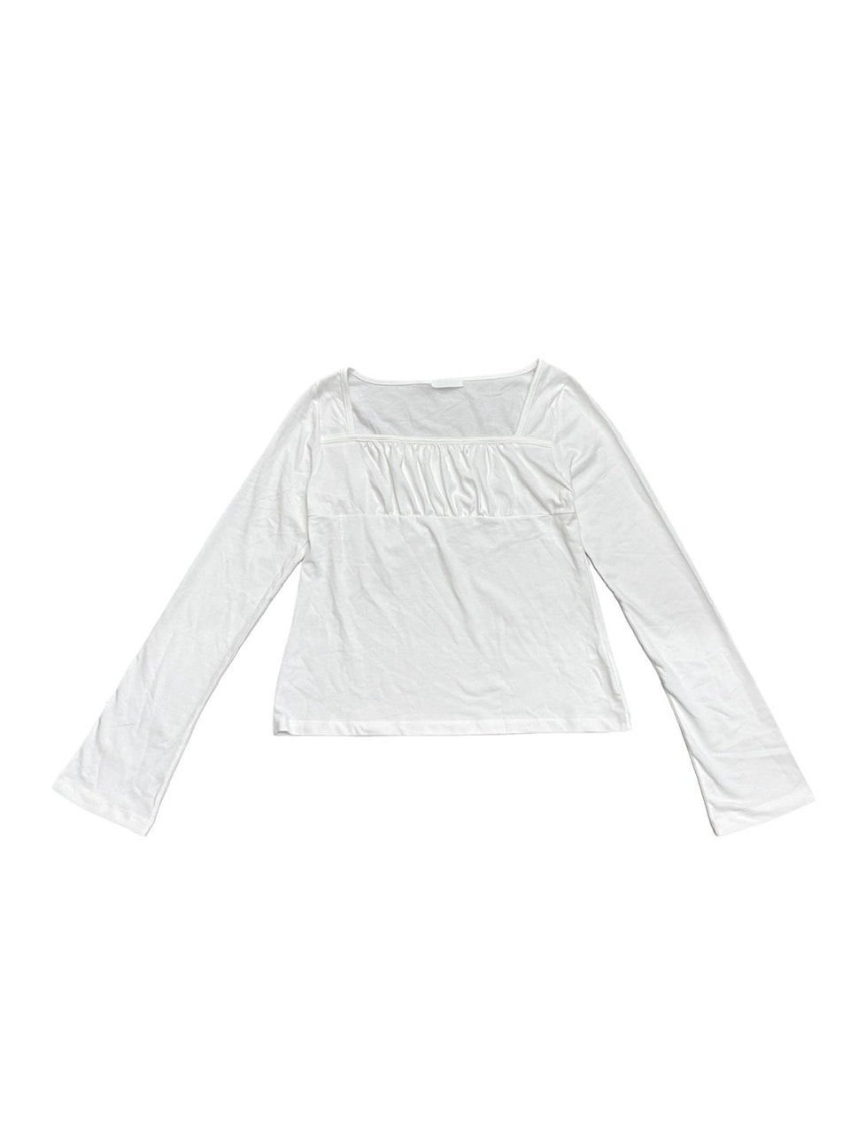 受注制【oaks】shirring long sleeve (3color) / 【オークス】シャーリング長袖Tシャツ