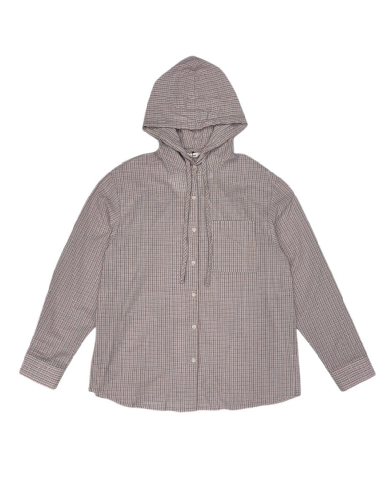 受注制【oaks】oversize hoodie check shirt (2color)