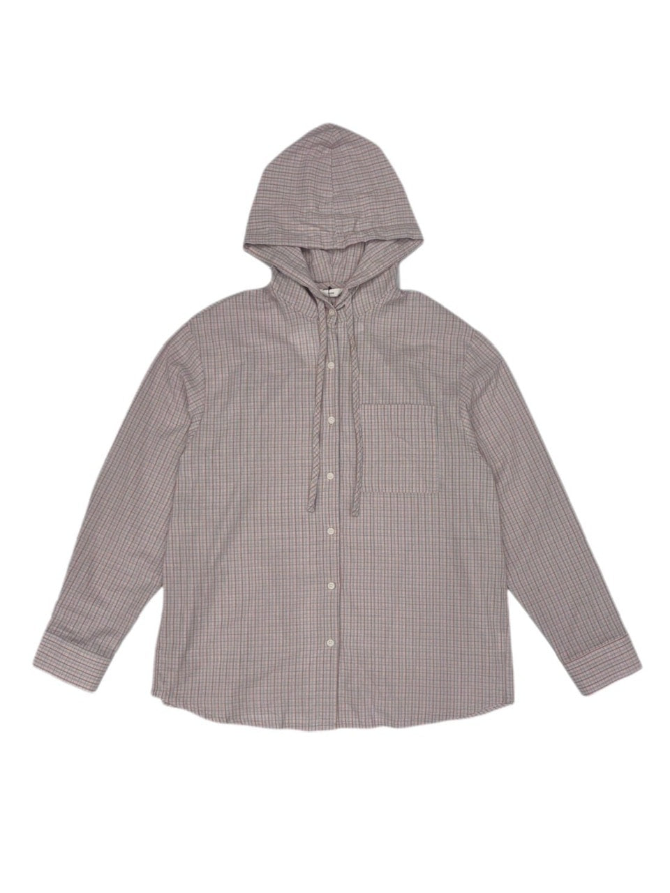 受注制【oaks】oversize hoodie check shirt (2color)