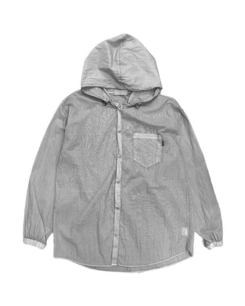 受注制【oaks】nylon sheer hood shirt (2color)