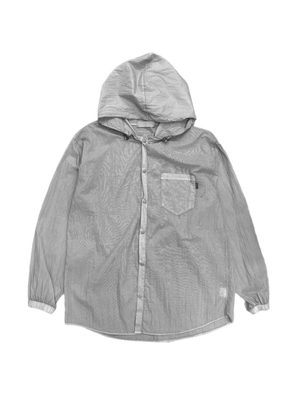 受注制【oaks】nylon sheer hood shirt (2color)