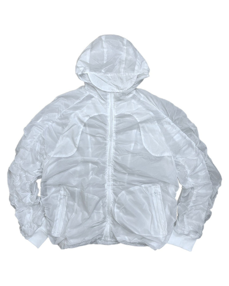 受注制【oaks】shirring design nylon jacket (3color)
