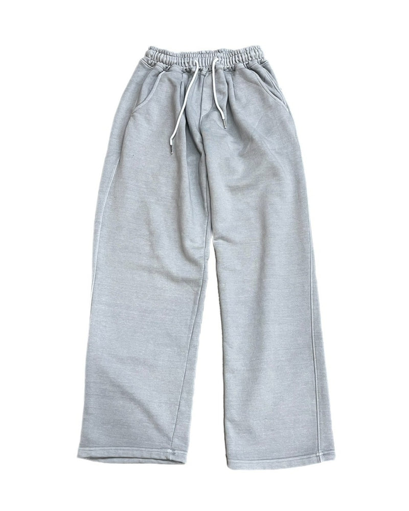 受注制【Chikashitsu +】unisex pigment wash string sweat pants (4color)