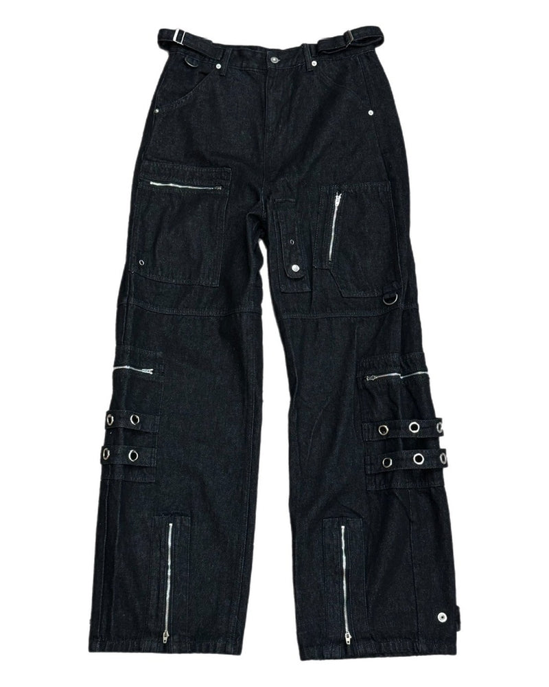 受注制【Chikashitsu +】steel ring denim cargo pants