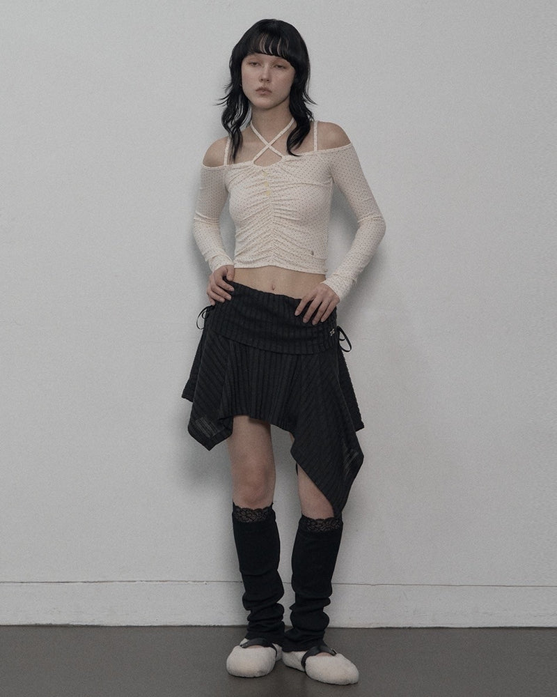【SETUP-EXE】DOT OFF-SHOULDER TOP