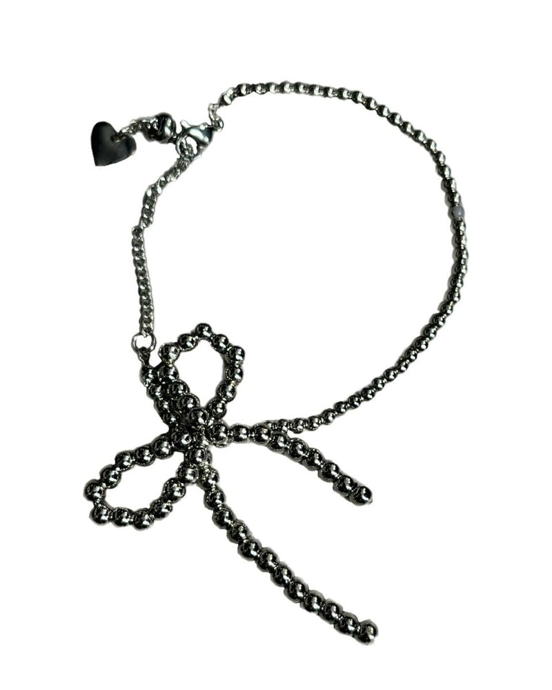 受注制【oaks】ball chain ribbon bracelet