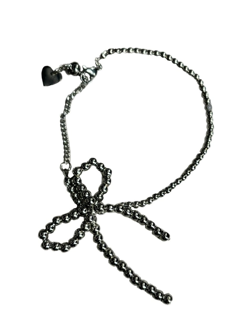 受注制【oaks】ball chain ribbon bracelet