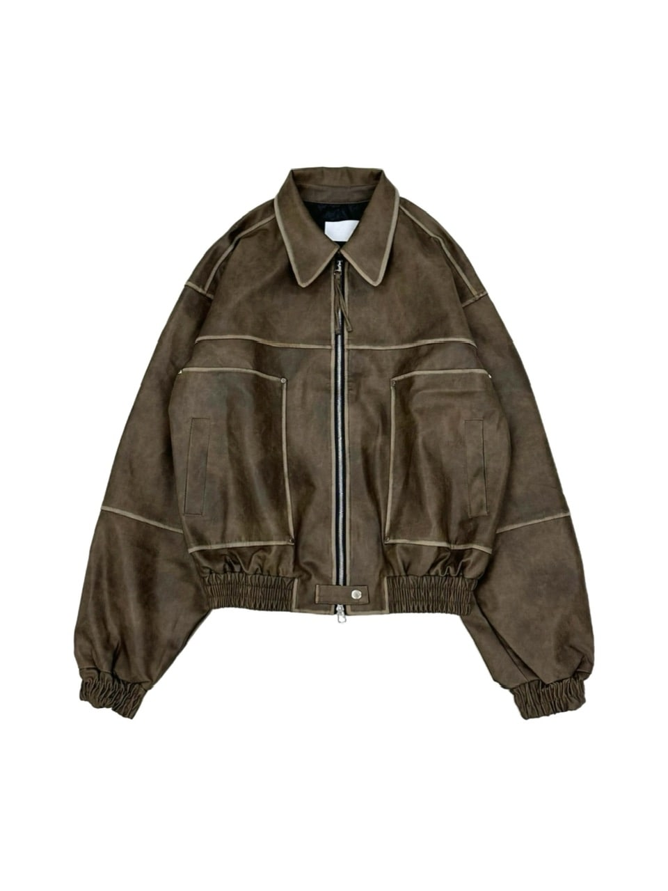 大阪店WEB限定受注制【Chikashitsu +】washing vegan leather jacket