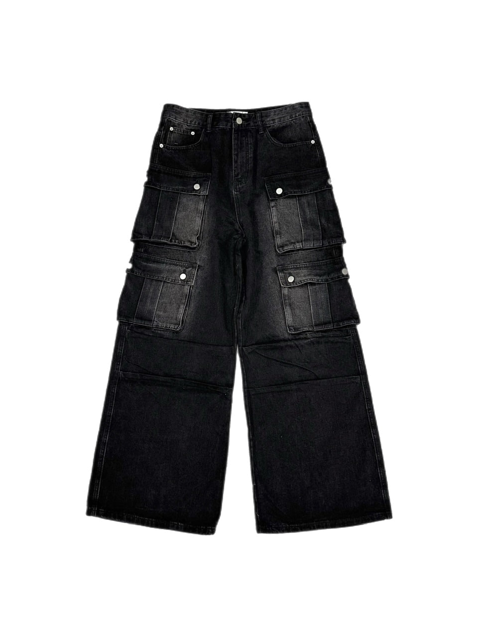 大阪店WEB限定受注制【Chikashitsu +】multi pocket cargo denim pants