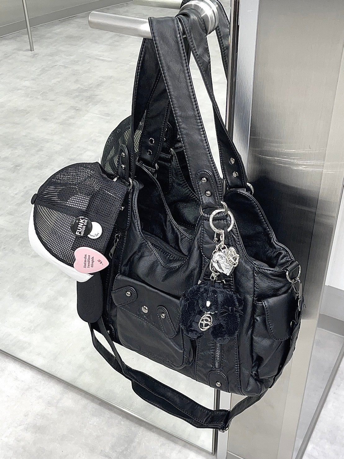 受注制【nmtc +】2way leather pocket shoulder bag / 【エヌエムティーシープラス】ツーウェイコーティングポケットショルダーバッグ