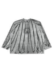 受注制【Never mind the XU】garment washing print long sleeve tee (2color) / 【ネバーマインドザエックスユー】ウォッシングプリント長袖Tシャツ