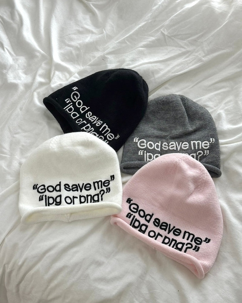 国際配送【LUV CODE】lettering beanie (4color)