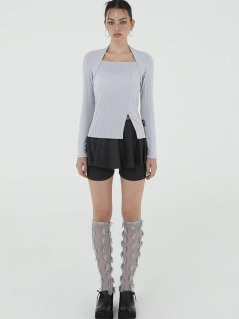 【Uglyshadow】US FLARE SKIRT PANTS